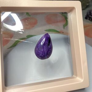 Charoite crystal teardrop loose stone